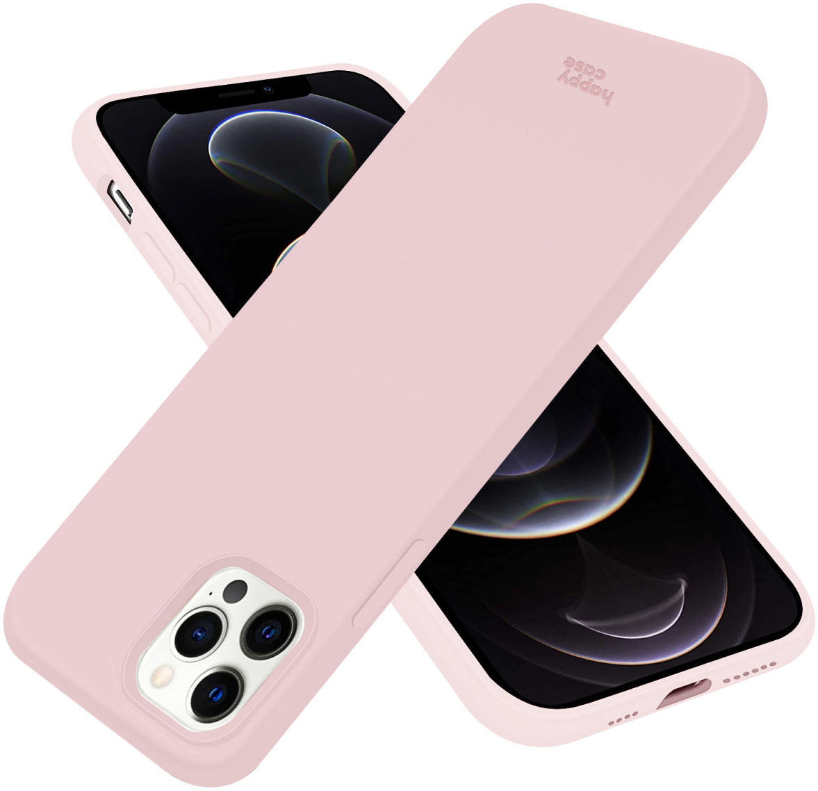 HappyCase Apple iPhone 12 Pro Max Hoesje Siliconen Back Cover Roze afbeelding 2