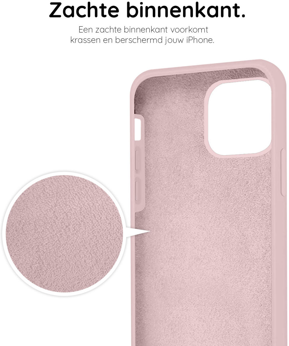 HappyCase Apple iPhone 12 Pro Max Hoesje Siliconen Back Cover Roze afbeelding 10