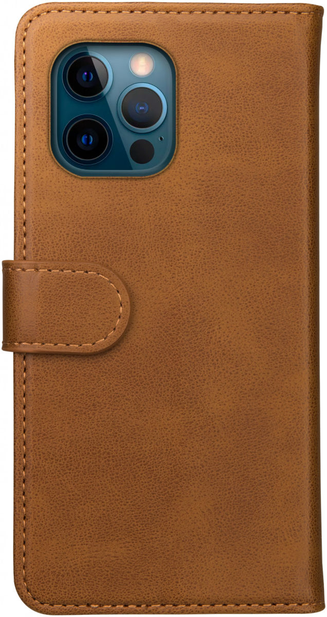 Rosso Element Apple iPhone 12 / 12 Pro Hoesje Book Cover Lichtbruin afbeelding 2