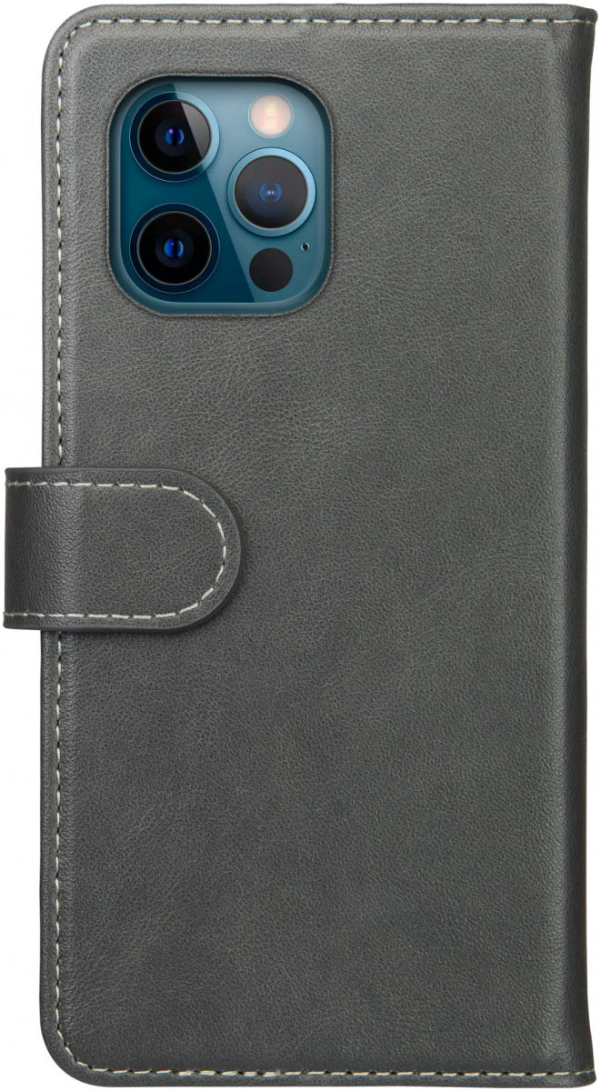 Rosso Element Apple iPhone 12 / 12 Pro Hoesje Book Cover Grijs afbeelding 2