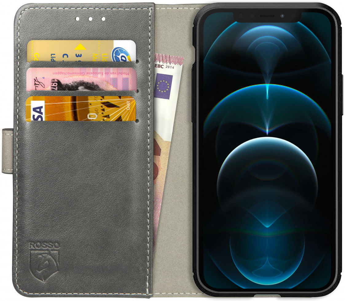 Rosso Element iPhone 12 Pro Max Hoesje Book Cover Grijs afbeelding 1