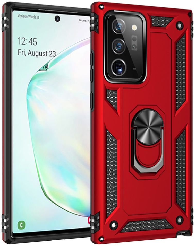 Samsung Galaxy Note 20 Hybride Kickstand Hoesje Rood afbeelding 1