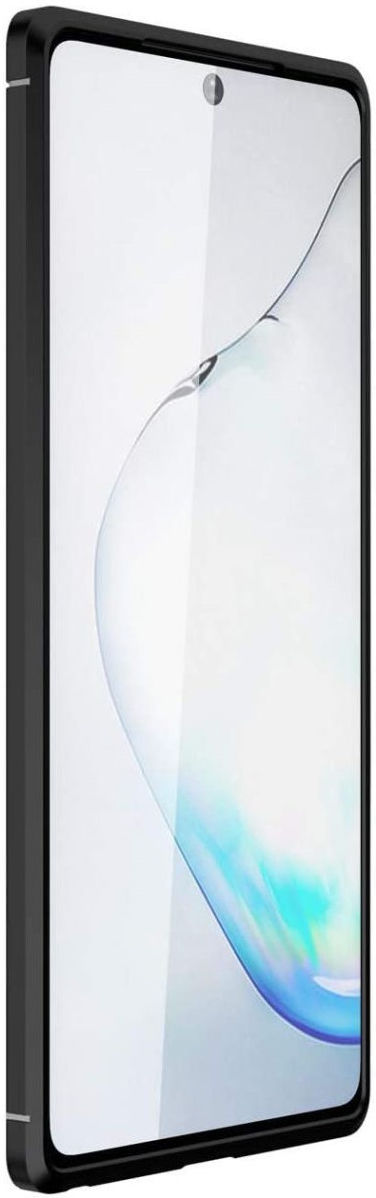 Samsung Galaxy Note 20 Hoesje Siliconen Carbon Back Cover Zwart afbeelding 3
