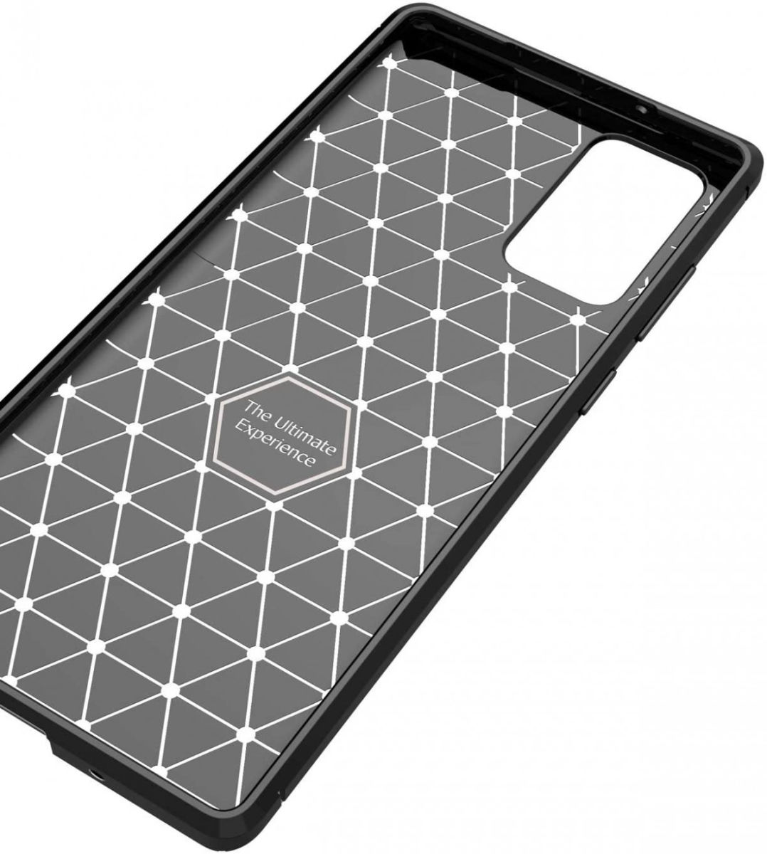 Samsung Galaxy Note 20 Hoesje Siliconen Carbon Back Cover Blauw afbeelding 9