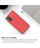 Samsung Galaxy Note 20 Hoesje Geborsteld TPU Flexibel Rood
