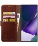 Rosso Element Galaxy Note 20 Ultra Hoesje Book Cover Wallet Case Bruin