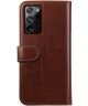 Rosso Element Galaxy Note 20 Ultra Hoesje Book Cover Wallet Case Bruin