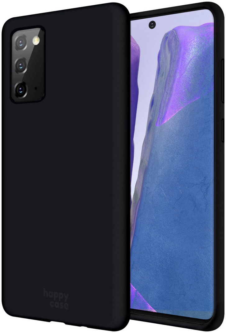 HappyCase Samsung Galaxy Note 20 Siliconen Back Cover Hoesje Zwart afbeelding 1