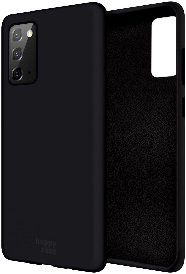 HappyCase Samsung Galaxy Note 20 Siliconen Back Cover Hoesje Zwart afbeelding 2
