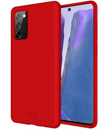 HappyCase Samsung Galaxy Note 20 Siliconen Back Cover Hoesje Rood Hoesjes