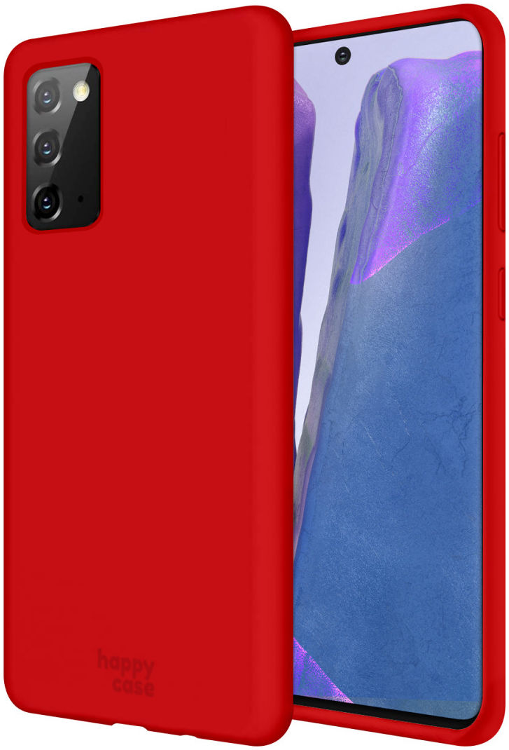 HappyCase Samsung Galaxy Note 20 Siliconen Back Cover Hoesje Rood afbeelding 1