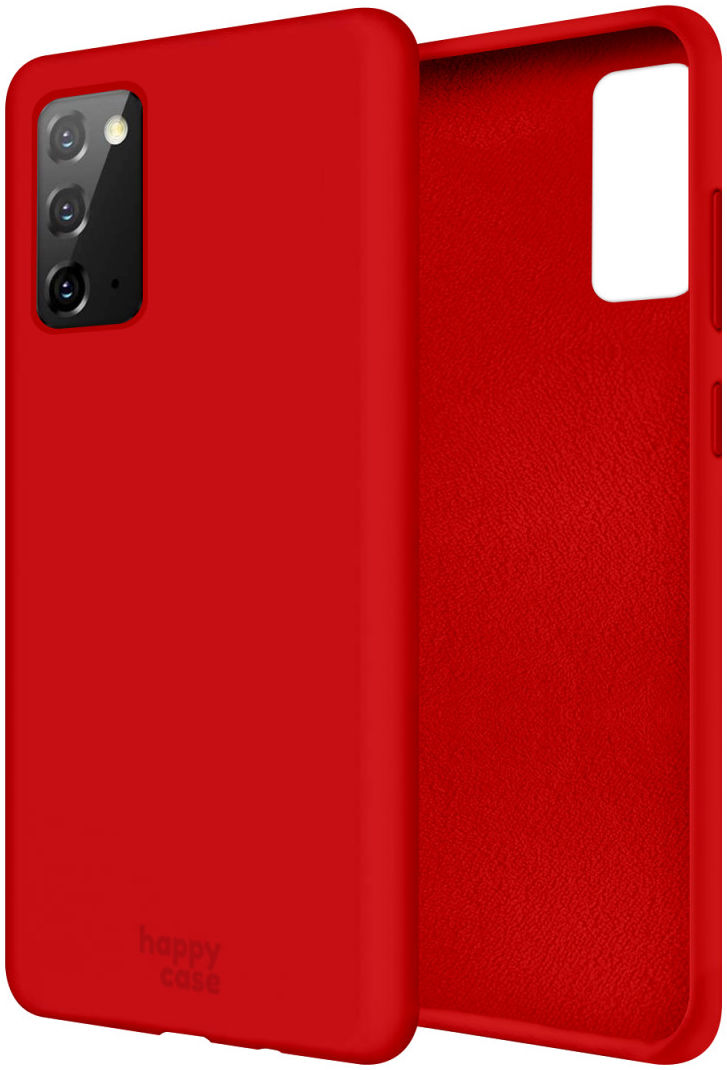 HappyCase Samsung Galaxy Note 20 Siliconen Back Cover Hoesje Rood afbeelding 2