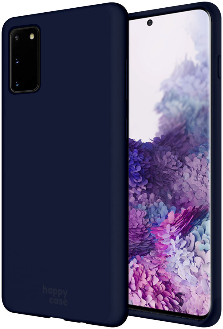 HappyCase Samsung Note 20 Siliconen Back Cover Hoesje Donkerblauw afbeelding 1