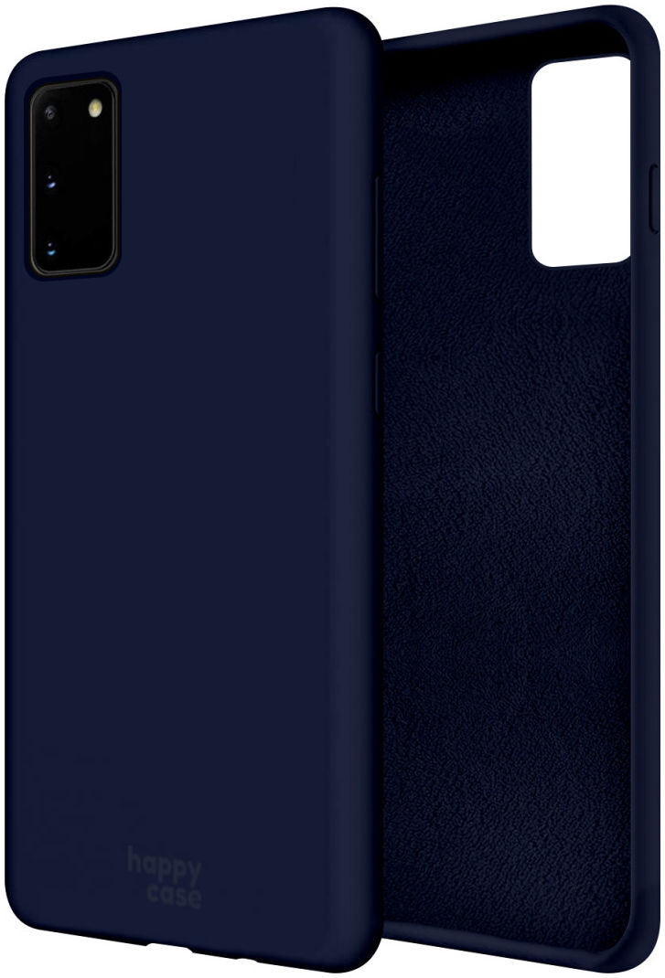 HappyCase Samsung Note 20 Siliconen Back Cover Hoesje Donkerblauw afbeelding 2