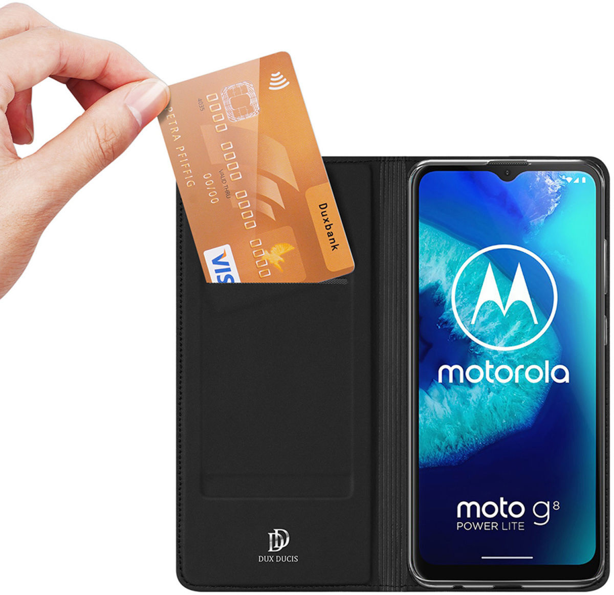 Dux Ducis Skin Pro Series Motorola Moto G8 Power Lite Hoesje Zwart afbeelding 2