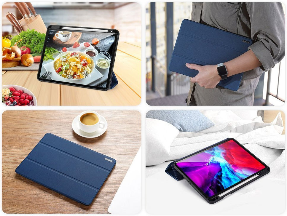 Dux Ducis Domo Lite Apple iPad Pro 12.9 2018 / 2020 Tri-fold Blauw afbeelding 10