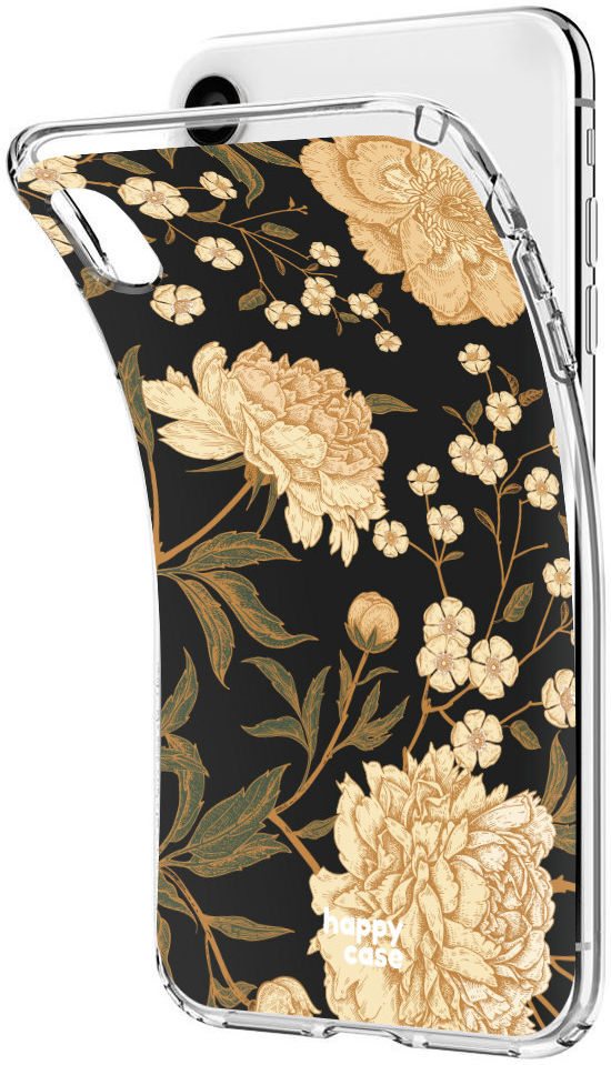 HappyCase Apple iPhone XR Hoesje Flexibel TPU Gele Rozen Print afbeelding 3