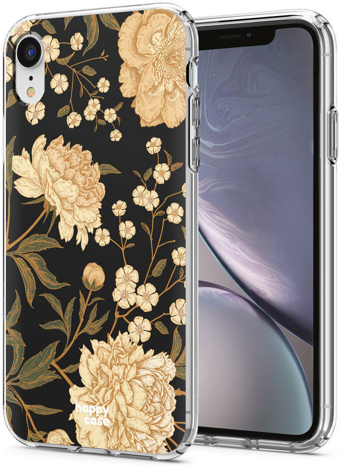 HappyCase Apple iPhone XR Hoesje Flexibel TPU Gele Rozen Print afbeelding 2