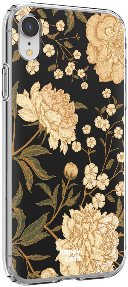 HappyCase Apple iPhone XR Hoesje Flexibel TPU Gele Rozen Print afbeelding 4
