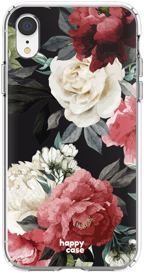 HappyCase Apple iPhone XR Hoesje Flexibel TPU Rozen Print afbeelding 1