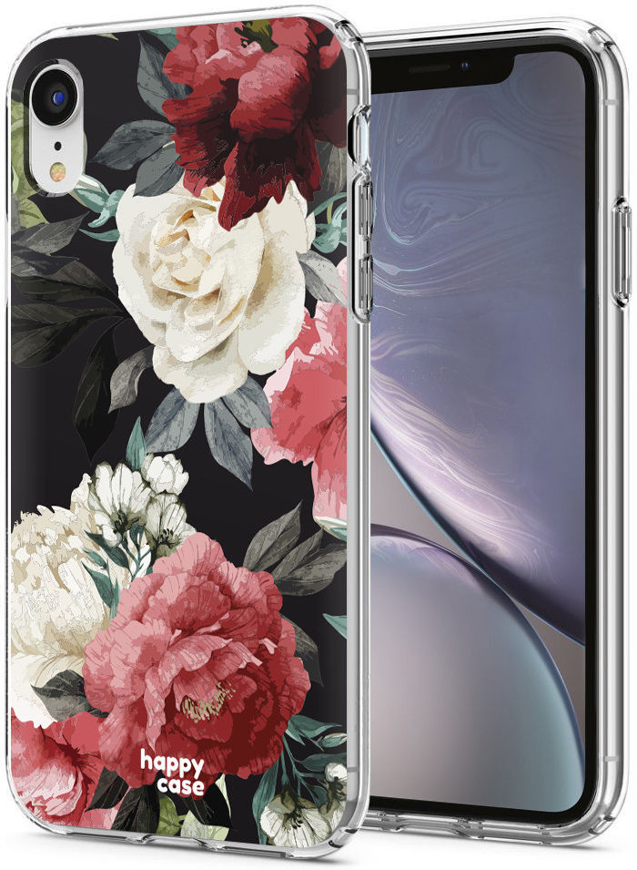 HappyCase Apple iPhone XR Hoesje Flexibel TPU Rozen Print afbeelding 2