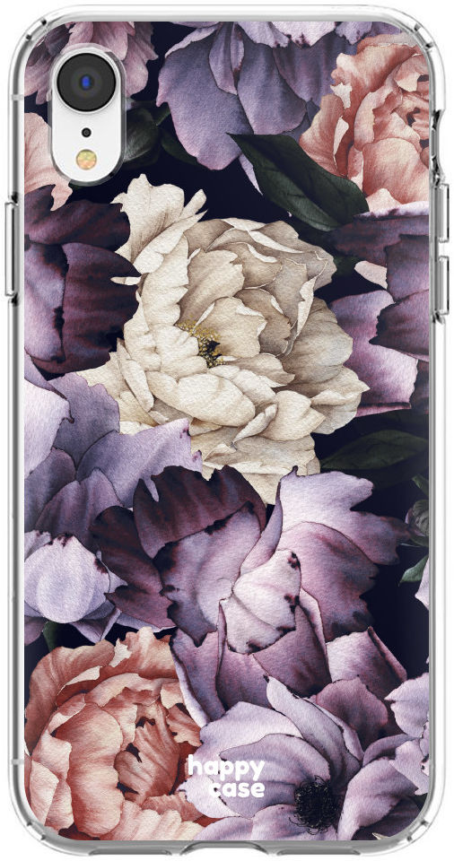 HappyCase Apple iPhone XR Hoesje Flexibel TPU Flower Print afbeelding 1