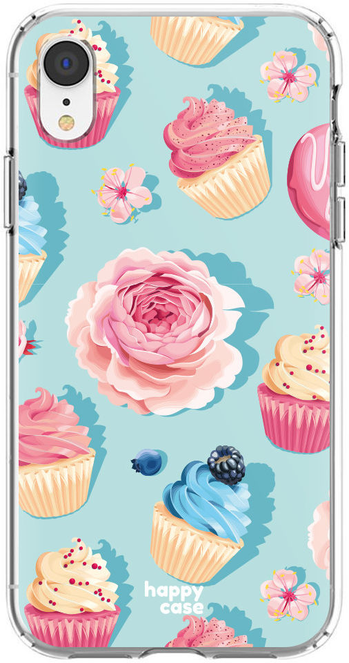 HappyCase Apple iPhone XR Hoesje Flexibel TPU Toetjes Print afbeelding 1