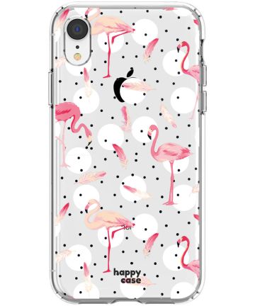 HappyCase Apple iPhone XR Hoesje Flexibel TPU Flamingo Print Hoesjes