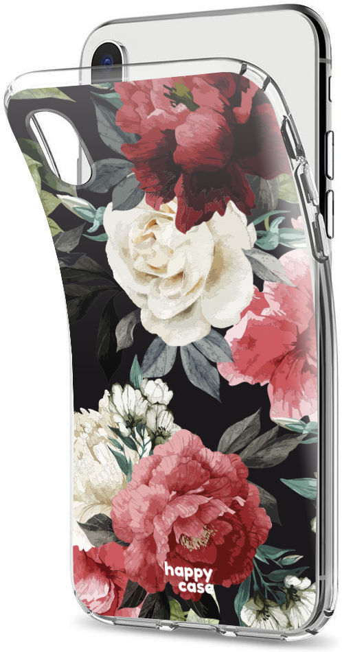 HappyCase Apple iPhone XS Flexibel TPU Hoesje Rozen Print afbeelding 4