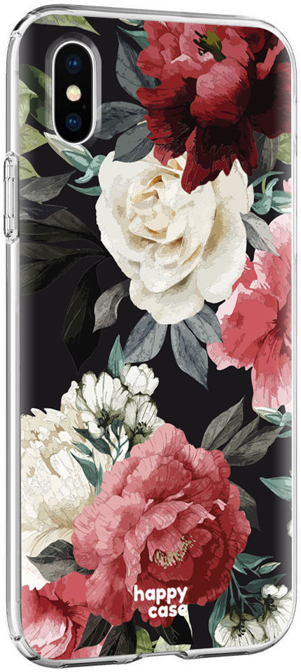 HappyCase Apple iPhone XS Flexibel TPU Hoesje Rozen Print afbeelding 5