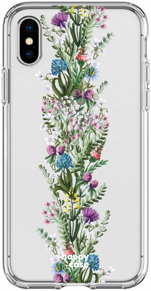 HappyCase Apple iPhone XS Flexibel TPU Hoesje Floral Print afbeelding 1