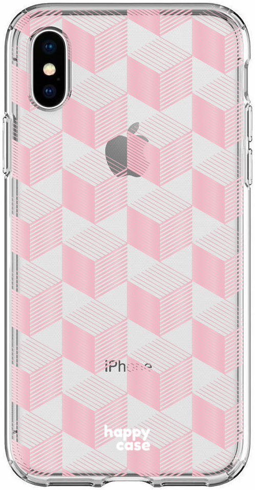 HappyCase Apple iPhone XS Flexibel TPU Hoesje Blokjes Print afbeelding 1
