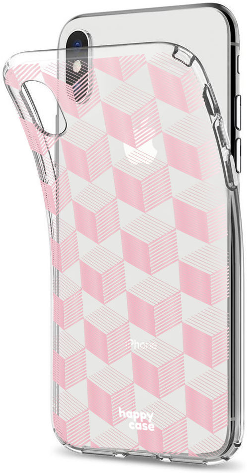 HappyCase Apple iPhone XS Flexibel TPU Hoesje Blokjes Print afbeelding 4
