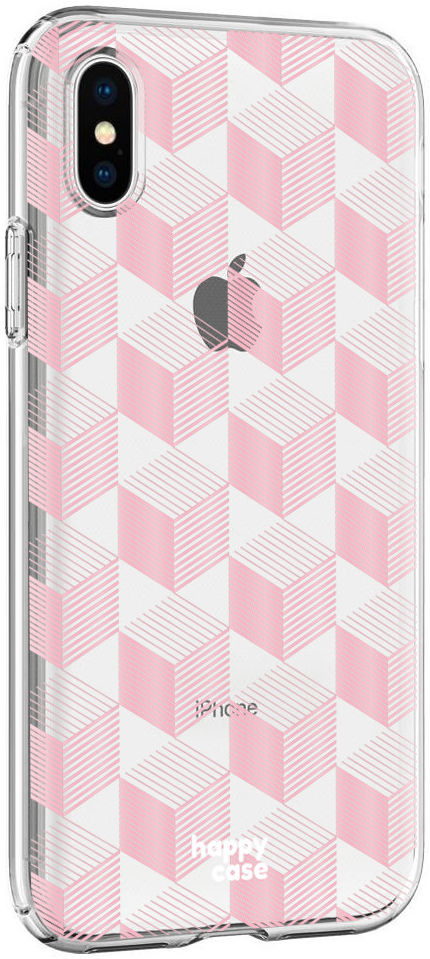 HappyCase Apple iPhone XS Flexibel TPU Hoesje Blokjes Print afbeelding 5