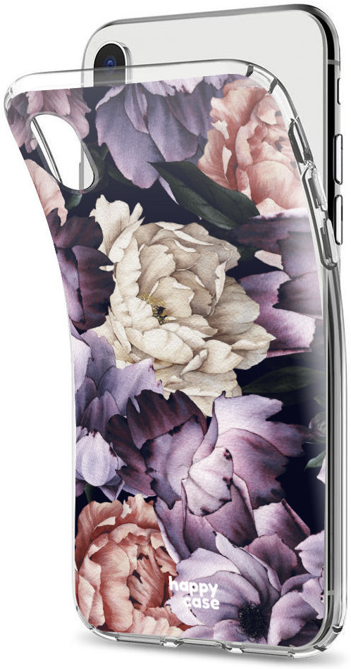 HappyCase Apple iPhone XS Flexibel TPU Hoesje Flower Print afbeelding 5