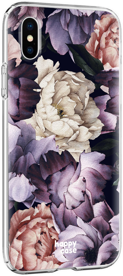 HappyCase Apple iPhone XS Flexibel TPU Hoesje Flower Print afbeelding 6