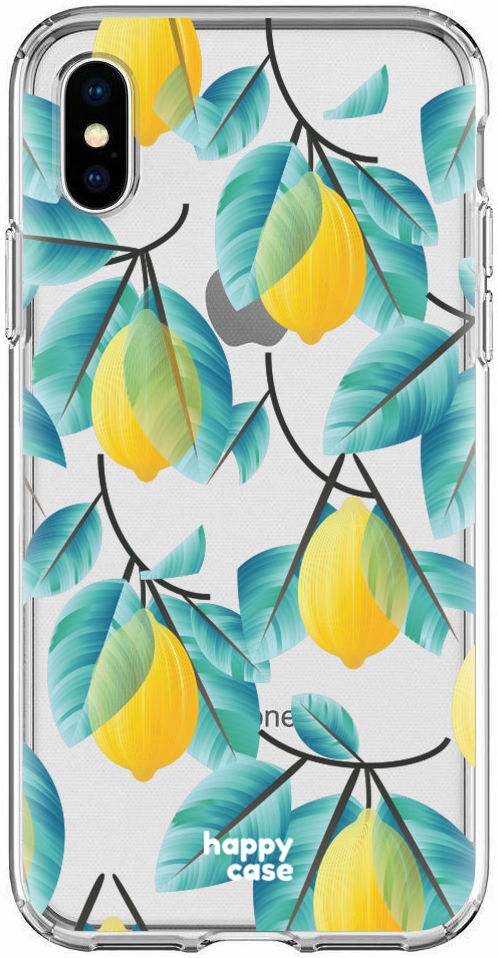 HappyCase Apple iPhone XS Flexibel TPU Hoesje Citroen Print afbeelding 1