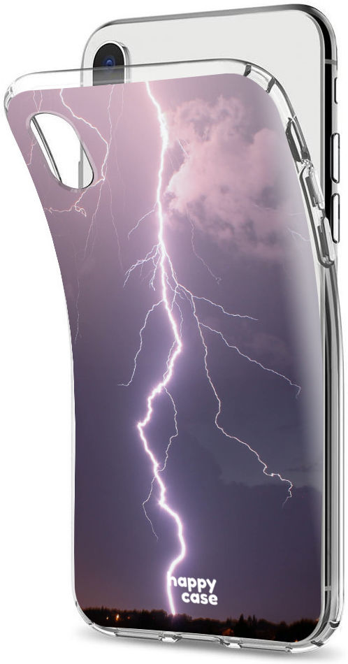 HappyCase Apple iPhone XS Flexibel TPU Hoesje Bliksem Print afbeelding 4
