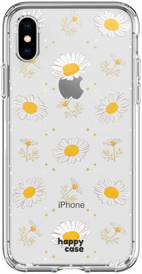 HappyCase Apple iPhone XS Flexibel TPU Hoesje Bloemen Print afbeelding 1