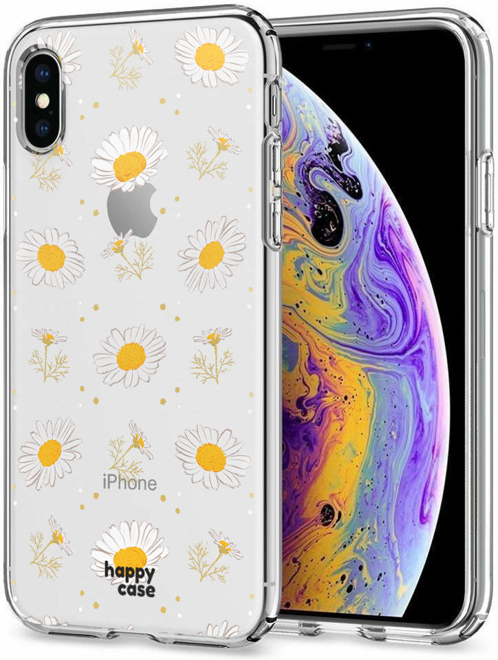 HappyCase Apple iPhone XS Flexibel TPU Hoesje Bloemen Print afbeelding 2