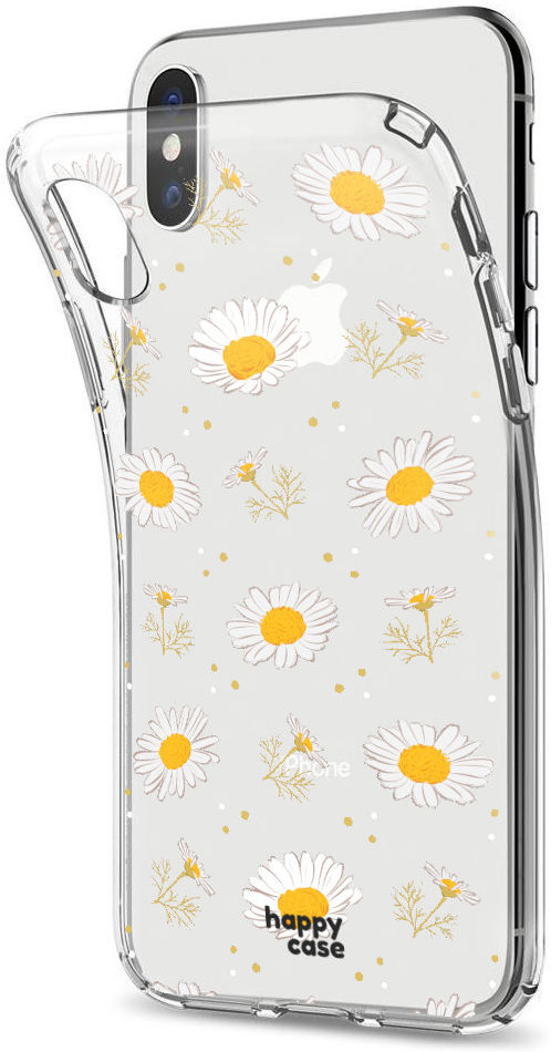 HappyCase Apple iPhone XS Flexibel TPU Hoesje Bloemen Print afbeelding 4