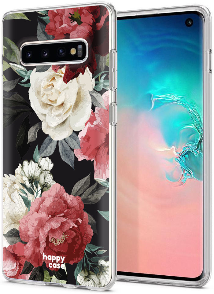 HappyCase Galaxy S10 Flexibel TPU Hoesje Rozen Print afbeelding 2