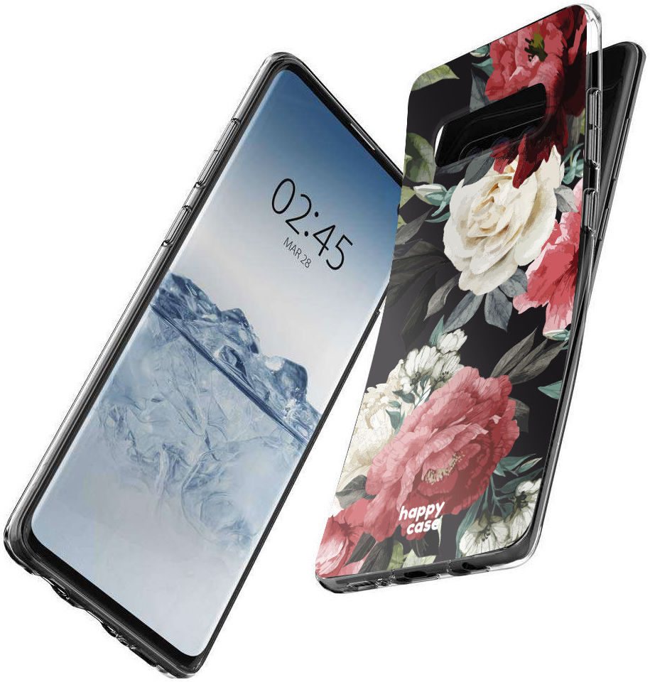 HappyCase Galaxy S10 Flexibel TPU Hoesje Rozen Print afbeelding 4