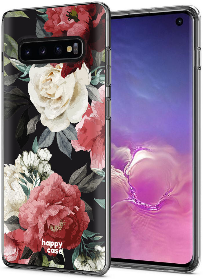 HappyCase Galaxy S10 Flexibel TPU Hoesje Rozen Print afbeelding 5