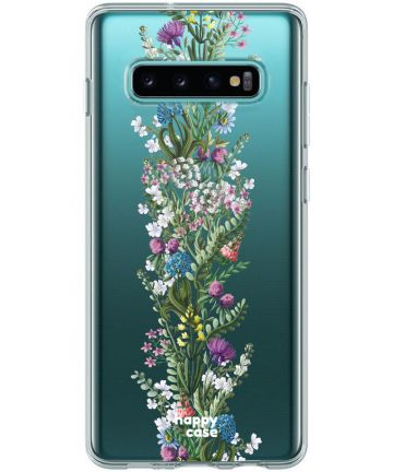 HappyCase Galaxy S10 Flexibel TPU Hoesje Floral Print Hoesjes