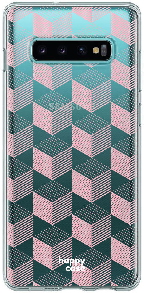 HappyCase Galaxy S10 Flexibel TPU Hoesje Blokjes Print afbeelding 1