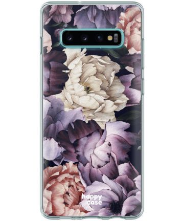 HappyCase Galaxy S10 Flexibel TPU Hoesje Flower Print Hoesjes