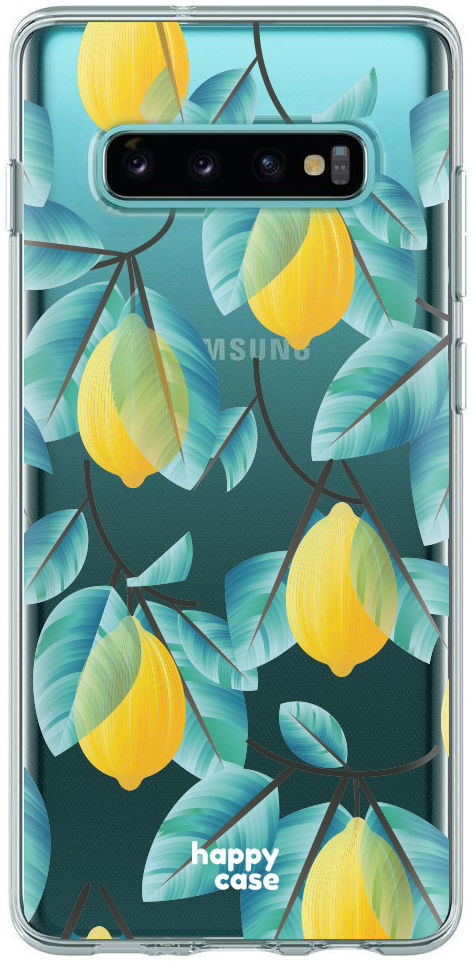 HappyCase Galaxy S10 Flexibel TPU Hoesje Citroen Print afbeelding 1