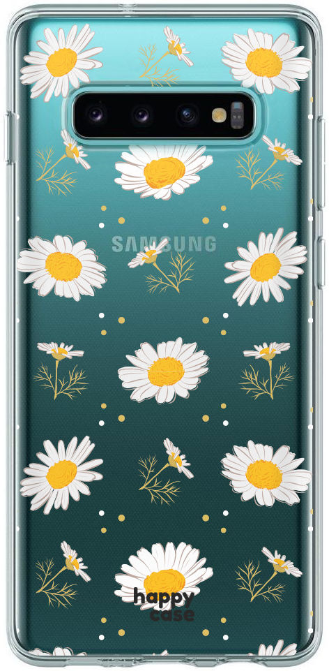 HappyCase Galaxy S10 Flexibel TPU Hoesje Bloemen Print afbeelding 1