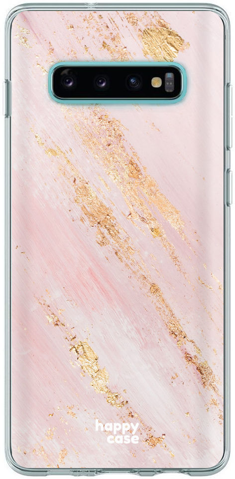 HappyCase Galaxy S10 Flexibel TPU Hoesje Pink Marmer Print afbeelding 1